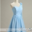 พร้อมเช่า ชุดราตรีสั้น สีฟ้าอ่อน ชุดเพื่อนเจ้าสาว Blue-001D