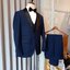พร้อมเช่า ชุดสูททักซิโด้ สีกรมท่า ปกกล้วย (พร้อมเสื้อกั๊ก) Tuxedo Suit with Shawl Collars