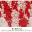 พร้อมเช่า ชุดราตรียาว สีแดง แบบเกาะอก ลายลูกไม้ ทรงหางปลาแต่งผ้าตาข่าย (เชือกผูกหลัง)