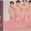 พร้อมส่ง ชุดราตรียาว สีชมพู Nude ชุดเพื่อนเจ้าสาว Nude-002F