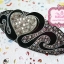 Rena chris กิ๊บสปริงหัวใจขนาดใหญ่ประดับคริสตัล Swarovski AB หรูหราค่ะ (Black) ลด 30%