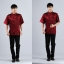 Pre-order ชุดจีน เสื้อจีนชาย แขนสั้น สีแดง
