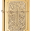 ไฟแช็ค Zippo แท้ สีทองอร่าม กางเขนแกะสลัก " Zippo 29436 Deep Carved Cross High Polish Brass Armor " แท้นำเข้า 100%