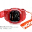 นาฬิกา Hoops ระบบดิจิตอลสีแดงใส