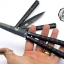 มีดบาลีซอง Balisong มีดควง มีดปีกผีเสื้อ สีดำ ขนาด 8.5 นิ้ว BLA009