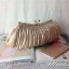 พร้อมส่ง Evening Clutch กระเป๋าออกงาน ผ้าซาตินอัดพลีท แต่งคริสตัลหรู พร้อมสายโซ่สะพาย สั้น/ยาว (เลือกแบบด้านล่าง)