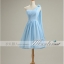 พร้อมเช่า ชุดราตรีสั้น สีฟ้าอ่อน ชุดเพื่อนเจ้าสาว Blue-001D