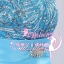 พร้อมส่ง ชุดราตรียาว สีฟ้า เนื้อผ้าปักเลื่อมสวย แต่งคริสตัลและโบว์ที่เอว
