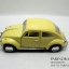 โมเดลรถเหล็กรถเต่า Volkswagen 1967 อัตราส่วน 1:32 สีเหลืองอ่อนงาช้าง