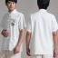 Pre-order ชุดจีน เสื้อจีนชาย แขนสั้น ผ้าฝ้าย สีขาว ปักลายมังกร