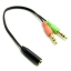 ขาย สายแปลง หูฟังมือถือ ให้ใช้กับ PC หรือ Notebook แบบ 3.5mm รองรับไมค์โครโฟน