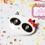 Rena chris กิ๊บติดผมแรคคูนน้อยแต่งคริสตัล Swarovski (White)