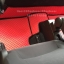พรมกระดุมรถยนต์ Suzuki Swift กระดุมสีแดงขอบดำ