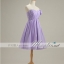 พร้อมส่ง ชุดราตรีสั้น ชุดเพื่อนเจ้าสาว สีม่วงอ่อน Lavender Lv-001C