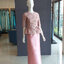 พร้อมเช่า ชุดไทยคุณแม่ เสื้อสีชมพู Nude ผ้าซิ่น แยกชิ้น เรียบหรู สีชมพู