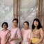 พร้อมเช่า ชุดเดรส แม่เจ้าสาวลูกไม้ สีชมพู ผ้าชีฟอง