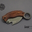 มีดคารัมบิต (Karambit) Tactical Karumbit Deresrina Knife (OEM) ด้ามไม้สีน้ำตาลแดง
