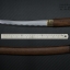 ดาบซามูไร วากิซาชิ WAKIZASHI แบบสั้น ปลอกลายเนื้อไม้สีน้ำตาล