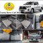 พรมปูพื้นรถยนต์ Toyota Revo Cab ปูพรม7D สีดำด้ายทอง + ไวนิลสีเทา เข้ารูป