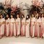 เช่า ชุดไทย ชุดเพื่อนเจ้าสาว ชุดไทยผ้าถุงสีชมพูไล่สี สไบเรียบ สีครีมงาช้าง