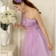 พร้อมส่ง ชุดราตรีสั้น ชุดเพื่อนเจ้าสาว ไหล่เดียว สีม่วง Purple Pp-001B