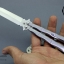 มีดบาลีซอง Balisong มีดควง มีดปีกผีเสื้อ ด้ามปล้องลำไผ่ สีเงิน ขนาด 9 นิ้ว BLA014