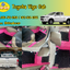พรมปูพื้นรถกระบะ toyota vigo cab ปูพรมVVIP ด้ายคู่ สีชมพูด้ายทอง + ไวนิลดักฝุ่นสีดำ