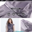 พร้อมส่ง ชุดเดรส/ชุดออกงาน บ่าเฉียงปิดแขนนิดๆ PATTERN หรู สีเทาเข้ม (ซิปข้างลำตัว) **เหลือเฉพาะไซส์ XL**