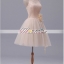 พร้อมเช่า ชุดราตรีสั้น ลูกไม้ สีครีม Champagne คล้องคอ ชุดเพื่อนเจ้าสาว Cream-004D