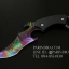 มีดคารัมบิต (Karambit) RAZOR Tactical Survival Knife Series (OEM) ใบรุ้ง คมกริบ ด้ามดำ