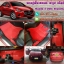 พรมดักฝุ่นปูพื้นรถยนต์ Mazda 2 2015 ไวนิลสีแดงขอบแดง