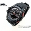 US submarine Protector รุ่น TP3135M สีดำตัดแดง พื้นดำ