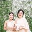 เช่า ชุดไทย ชุดเพื่อนเจ้าสาว ชุดไทยผ้าถุงสีครีมทอง สไบสีครีมแชมเปญ