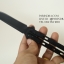 มีดบาลีซอง Balisong มีดควง มีดปีกผีเสื้อ ปลายแหลม ด้ามสีดำ BLA234