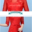 พร้อมเช่า ชุดราตรียาว สำหรับสาวไซส์ใหญ่ สีชมพู แขนยาว แต่งลูกไม้ กระโปรงตาข่าย เรียบหรู 2XL- 6XL (เชือกผูกหลัง)