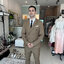 พร้อมเช่า ชุดสูทชาย สูทสีน้ำตาล Coffee Brown กระดุม 2 แถว Double-breasted Suit