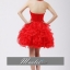 พร้อมเช่า ชุดแฟนซี เช่า 500 ชุดราตรีสั้น สีแดง คล้องคอ กระโปรงระบาย ทรงฟูสวย