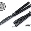 มีดบาลีซอง Benchmade Balisong มีดควง มีดปีกผีเสื้อ ไม่มีคม สำหรับการฝึกควง สีดำ ขนาด 9 นิ้ว (OEM) BLA006
