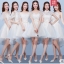 พร้อมเช่า เดรสขาว พรีเวดดิ้ง สวยหวาน กระโปรงตาข่าย ตัวชุดลูกไม้&แต่งโบว์ช่วงเอว (ซิปหลัง)