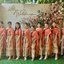 เช่า ชุดไทย ชุดเพื่อนเจ้าสาว ชุดไทยผ้าถุงสีเทาส้มทอง สไบสีส้มอิฐ