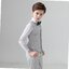 Pre-order ชุดสูทเด็กชาย สีเทา ทอลายในเนื้อผ้า