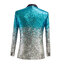 Pre-order เสื้อสูทชาย สูทแฟชั่น สูทกลิตเตอร์ไล่สี สีเขียวเงิน