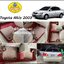 พรมรถยนต์ Toyota Altis 2003 ปูพรมเจ็ดดี สีแดงไวน์ + พรมไวนิลดักฝุ่นสีครีม เข้ารูป เต็มคัน