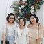 พร้อมเช่า ชุดราตรีสั้น สำหรับสาวอวบ ปาดไหล่ สีครีม ระบายอก