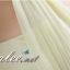 พร้อมส่ง ชุดเดรสสั้น เกาะอก ไหล่เดียว จับสม๊อกด้านหลัง สีครีม