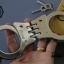 กุญแจมืออย่างดี แบบเดียวกับตำรวจใช้ Handcuffs Double Lock ทนทาน มีกุญแจให้สองดอก