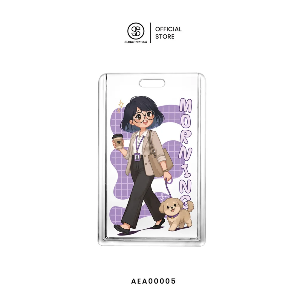 กรอบป้ายห้อยคอ Acrylic ID Card รหัส AEA00001-AEA00008 #กรอบป้ายห้อยคอ #SOdAPrintinG