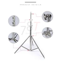 ขาตั้งไฟสแตนเลส 280cm ขาตั้งแฟลช Stainless Steel Light Stand L280s V2 ขาตั้งไฟสแตนเลส 280cm ขาตั้งแฟลช Stainless Steel Light Stand L280s V2