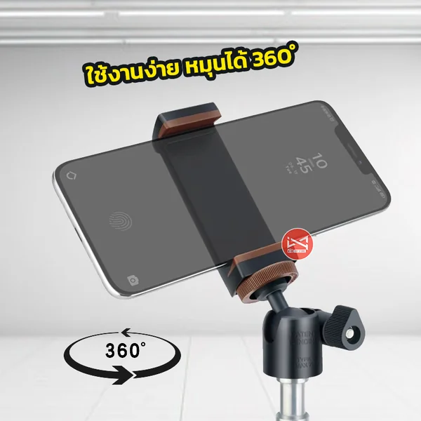 ขาตั้งกล้องโทรศัพท์มือถือ LINCO คลิปหนีบจับแบบง่าย งานประกอบดี แข็งแรง มีอุปกรณ์เสริมแบบครบเซ็ต image 2