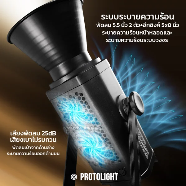 Protolight Mate 500BX ไฟสตูดิโอ LED 500W (Bi-Color) ไฟไลฟ์สด ถ่ายภาพวีดีโอ สีตรง คุมผ่านแอป/DMX ประกันศูนย์ไทย 1 ปี image 4